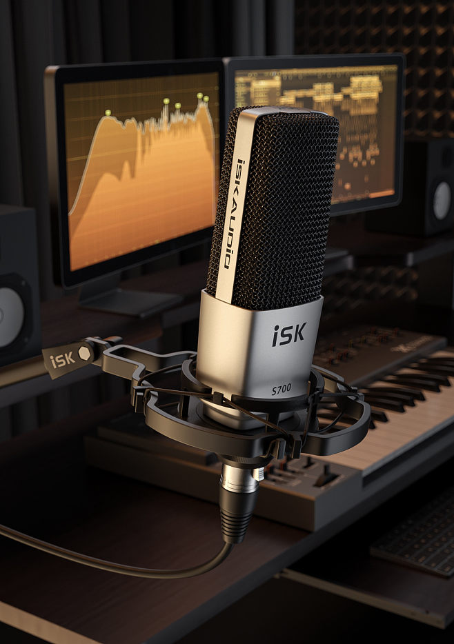 3C數碼音頻產品渲染 手機聲卡與麥克風在錄音制作中的應用